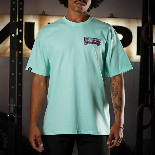 Polera Oversize Hardcore Mentality - Menta