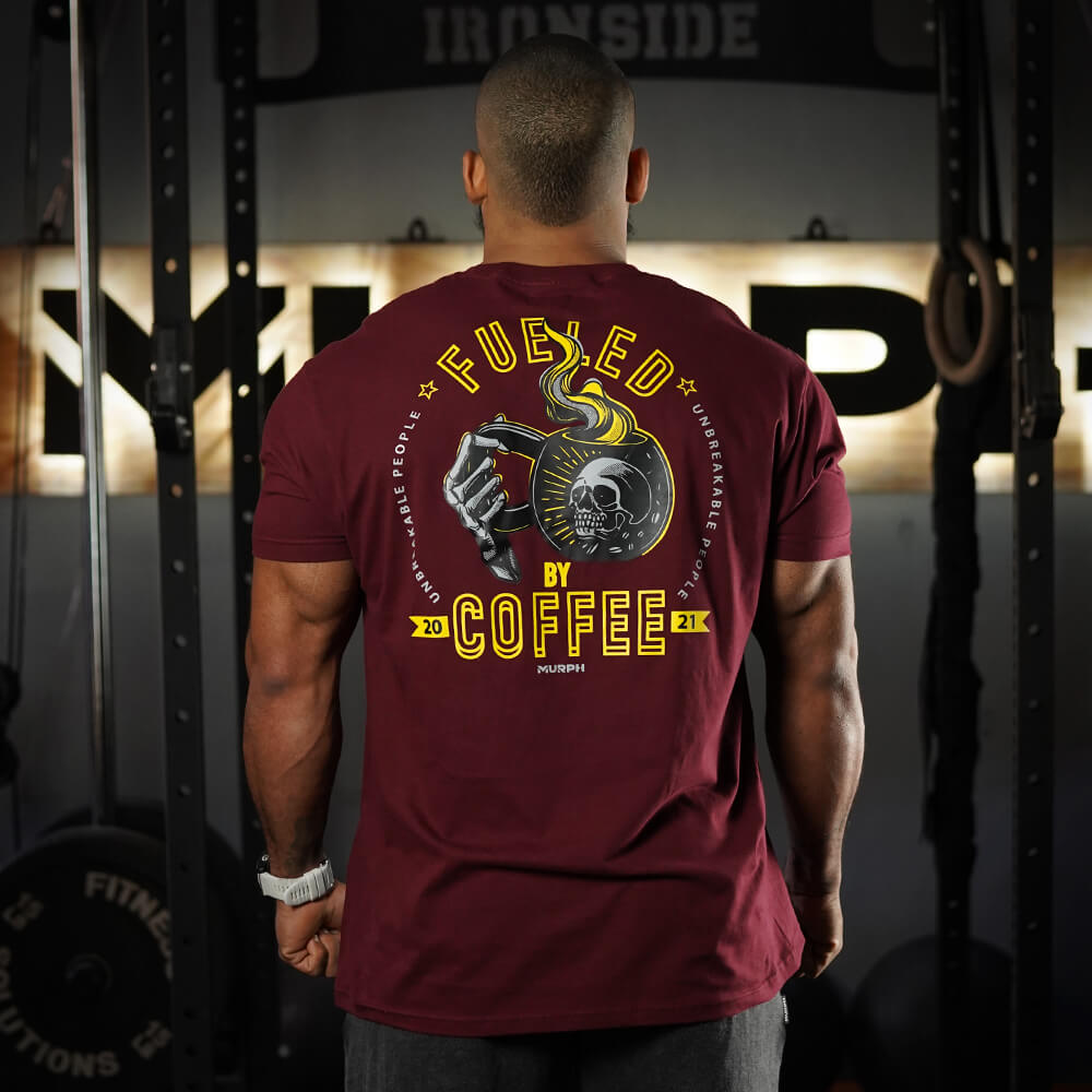 Polera Regular Fit Fueled By Coffee - Burdeo