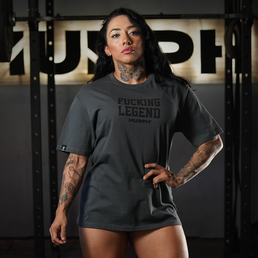 Polera Largo Unisex Fucking Legend - Gris Charcoal