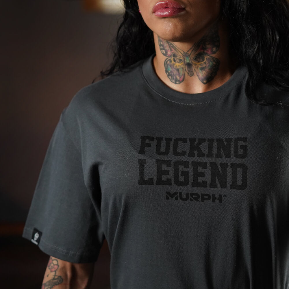 Polera Largo Unisex Fucking Legend - Gris Charcoal