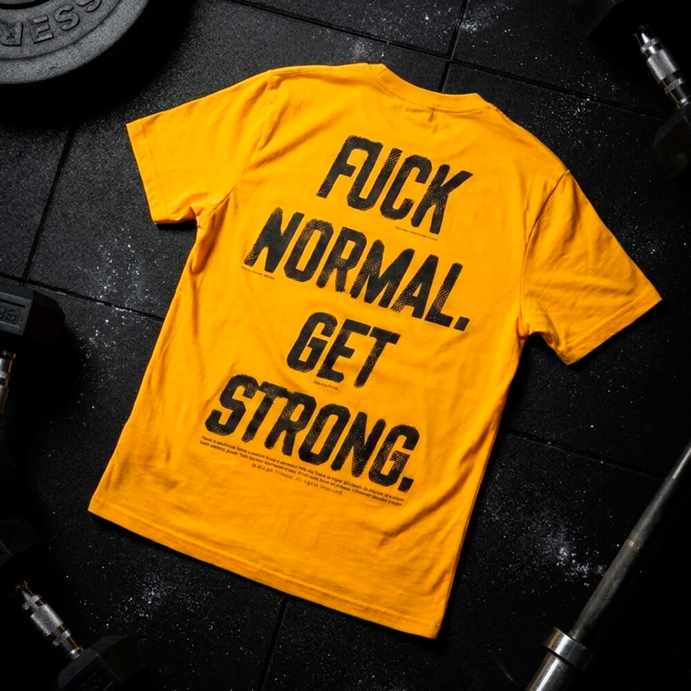 Polera Regular Fit FUCK NORMAL - Amarillo