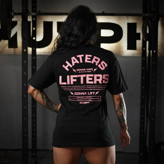 Polera Largo Unisex Haters Vs Lifters - Negro