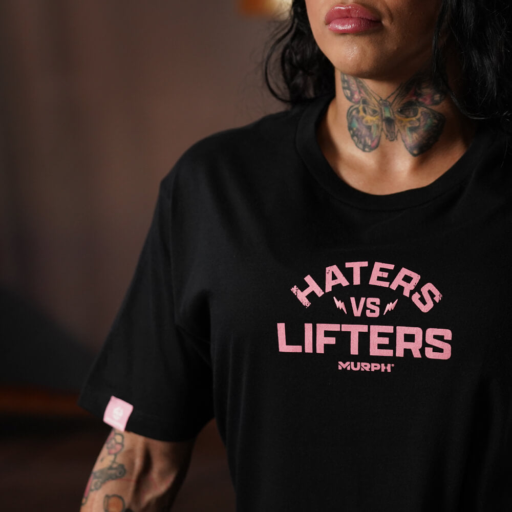 Polera Largo Unisex Haters Vs Lifters - Negro