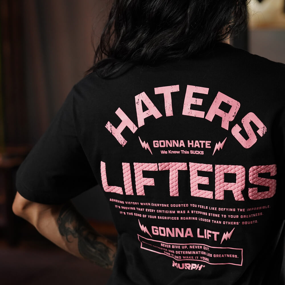 Polera Largo Unisex Haters Vs Lifters - Negro