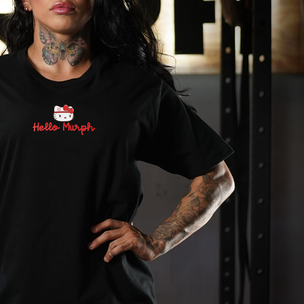 Polera Largo Unisex Hello Murph - Negro