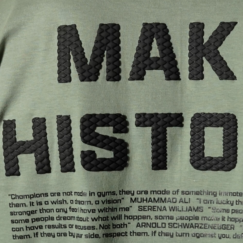 Polera Regular Fit Make History - Mossy Gray
