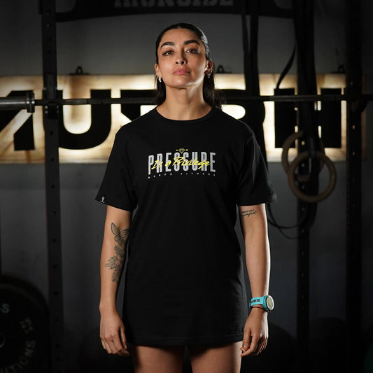 Polera Largo Unisex Pressure is a Privilege - Negro