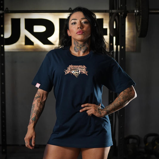 Polera Largo Unisex Anatomy Of the Snatch - Navy Blue