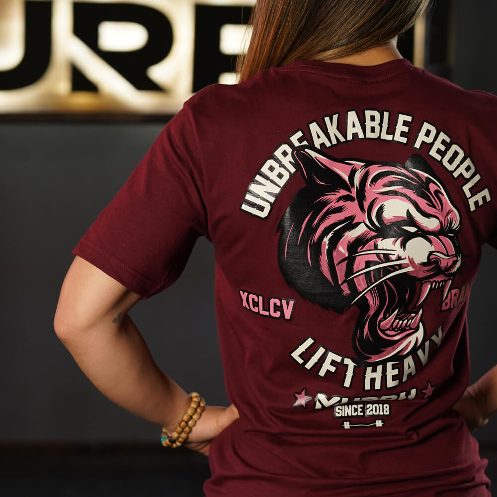 Polera Largo Unisex Be a Tiger - Burdeo