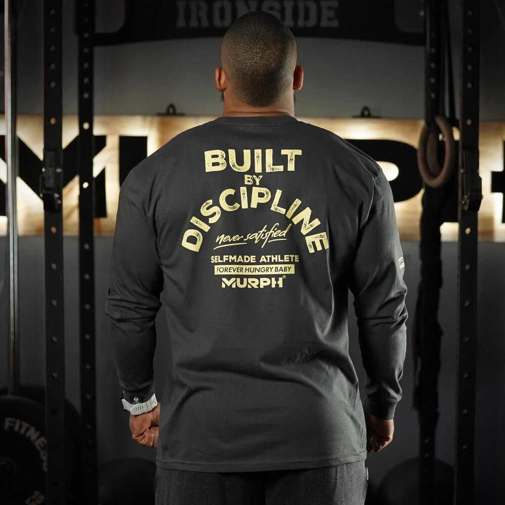 Polera Manga Larga Built by Discipline - Gris Charcoal