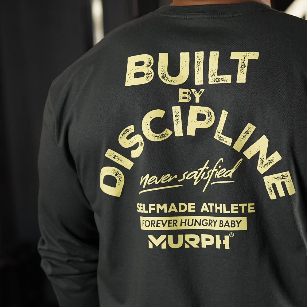 Polera Manga Larga Built by Discipline - Gris Charcoal