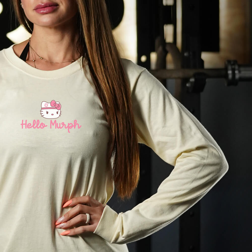 Polera Manga Larga Hello Murph - Sweet Cream