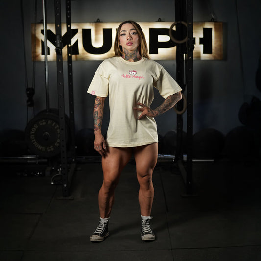 Polera Oversize Hello Murph - Sweet Cream