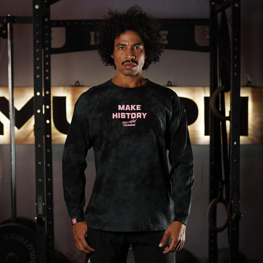 Polera Manga Larga Make History - Black Storm