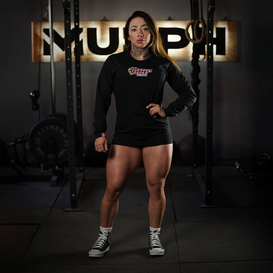 Polera Manga Larga Powerful Girls - Negro