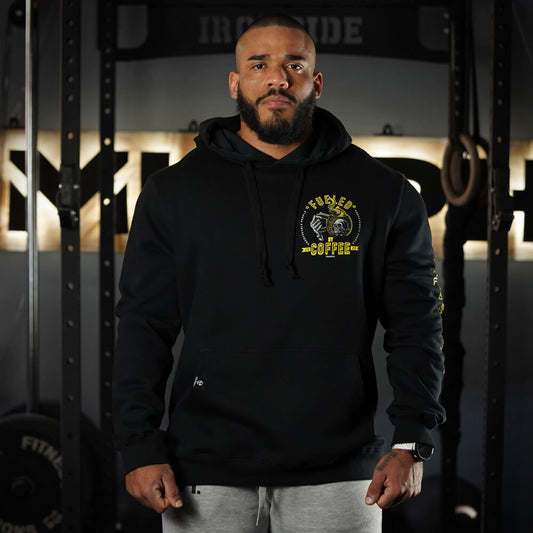 Polerón Canguro Fueled by Coffee - Negro