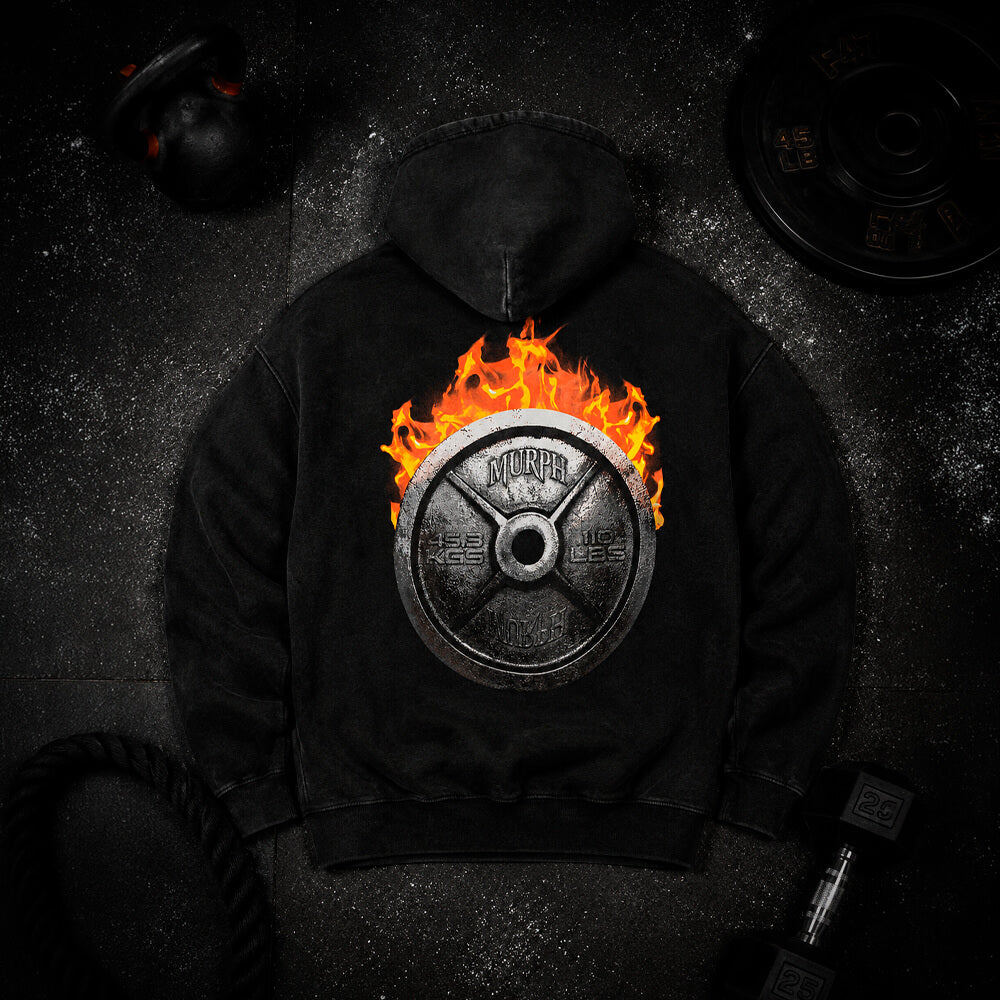 Premium Boxy Fit Hoddie ONIX Born in Fire - Acid Black