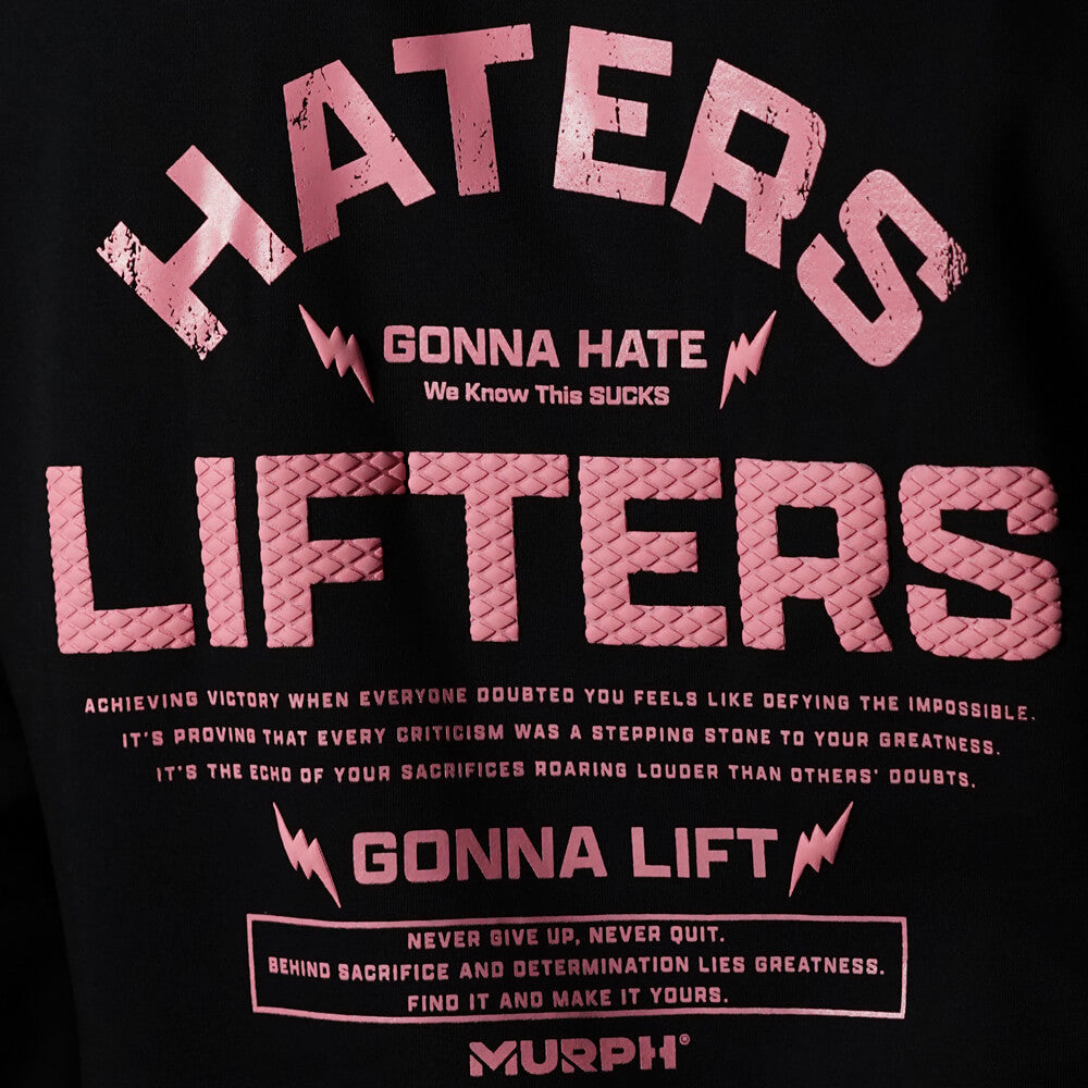 Polerón Canguro Haters Vs Lifters - Negro