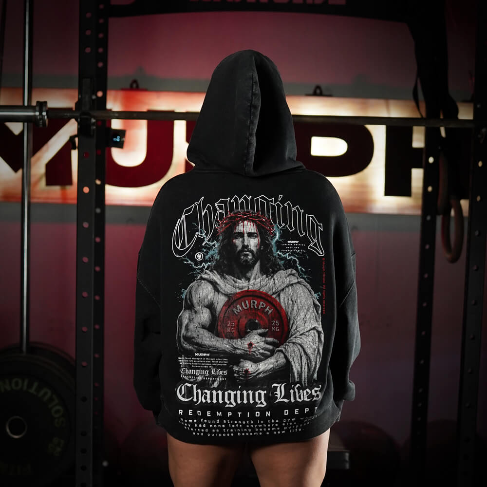 Premium Boxy Fit Hoddie ONIX CHANGING LIVES - Acid Black
