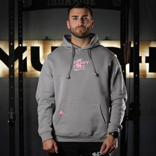 Polerón Canguro LIFT HEAVY & RUN FAST - Gris Charcoal