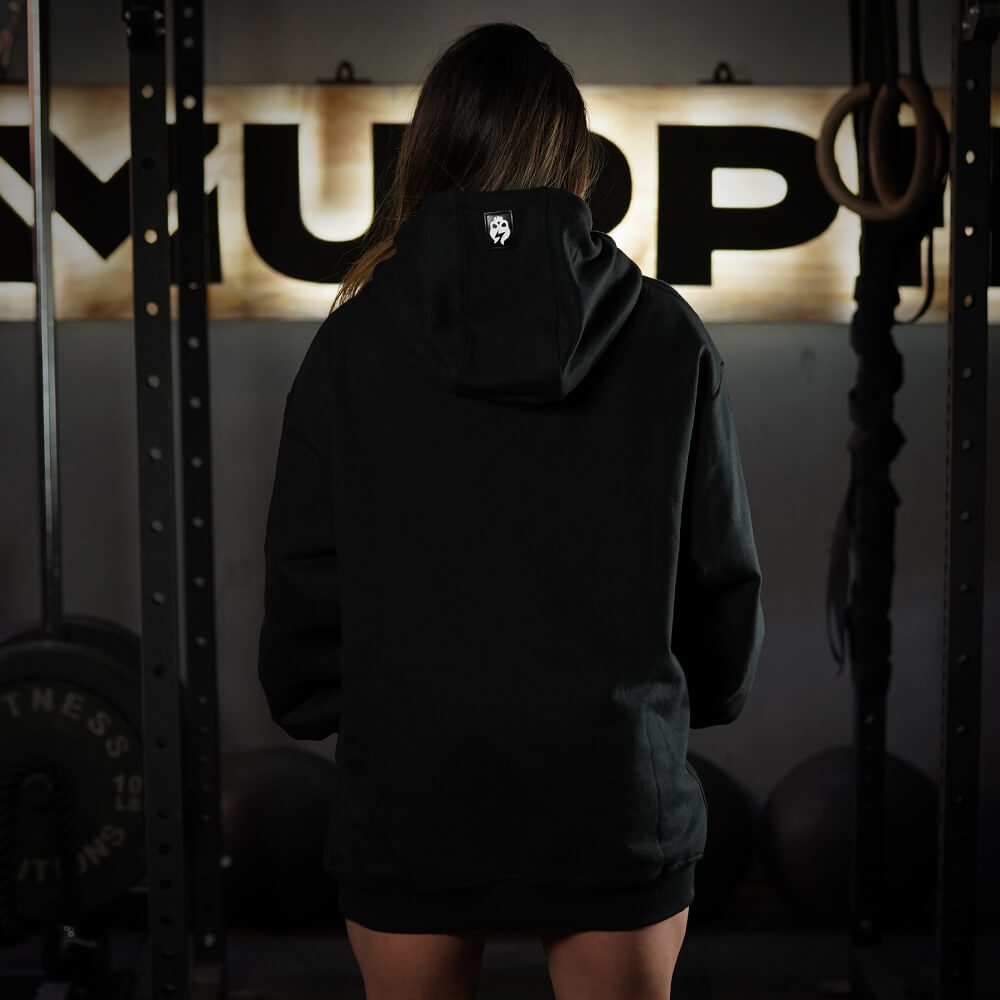 Premium Oversize Hoddie Skull Logo - Black