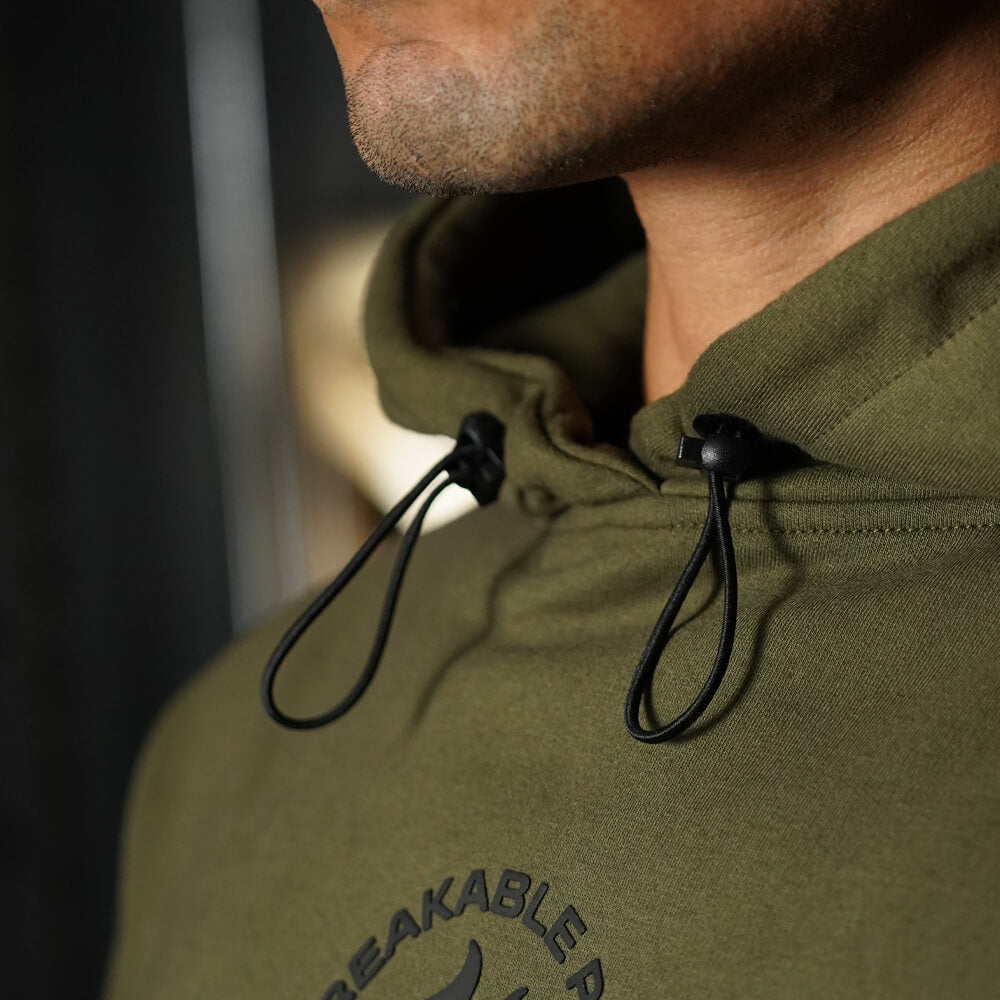 Premium Oversize Hoddie Skull Logo - Tactical Green