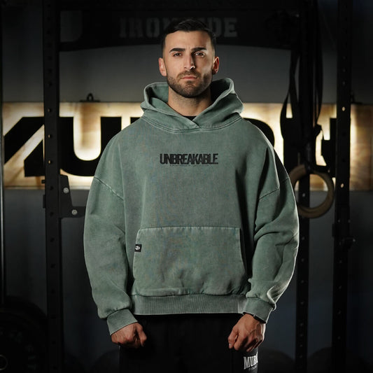 Premium Boxy Fit Hoddie ONIX UNBREAKABLE - Acid Green