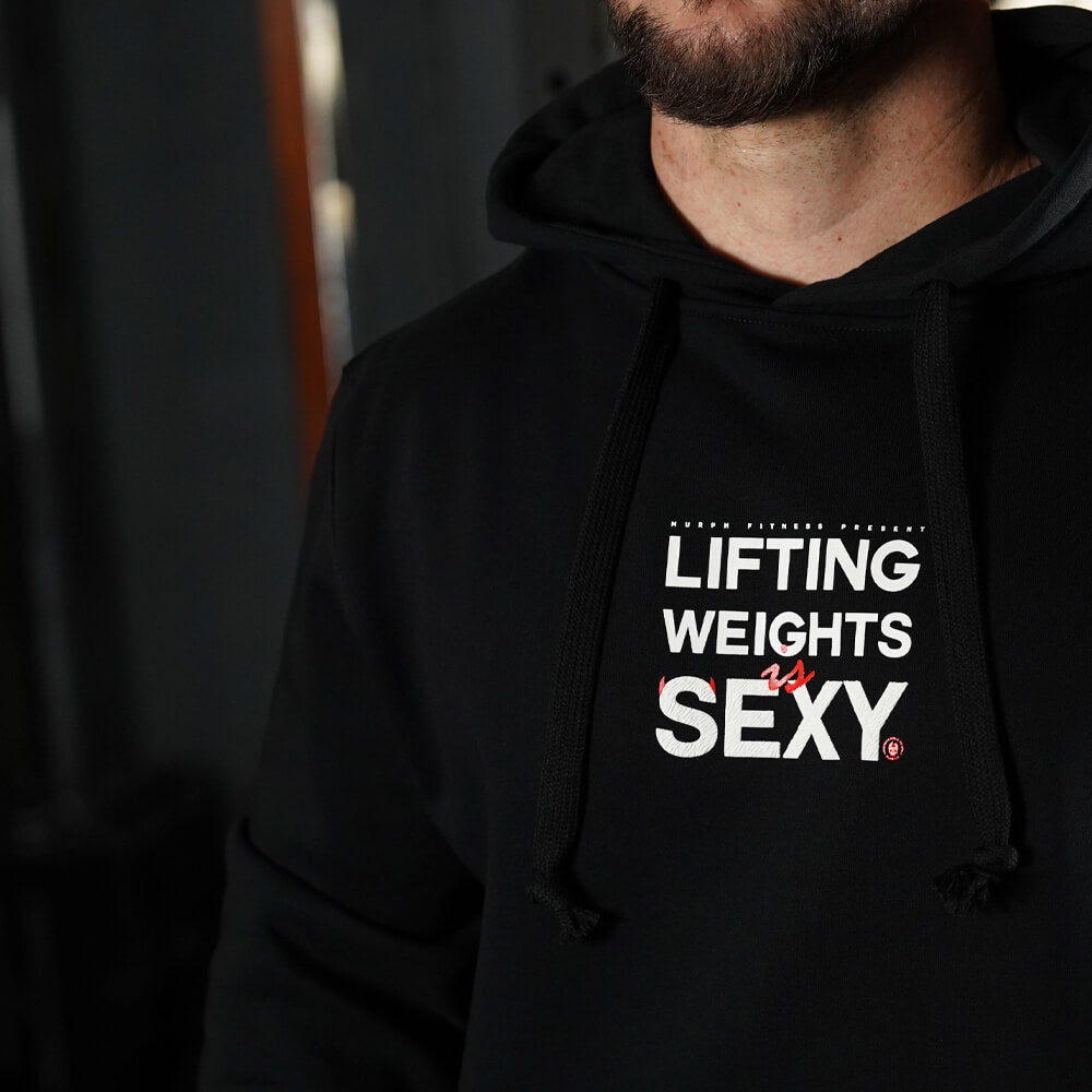 Polerón Canguro Lifting Weights Is SEXY - Negro