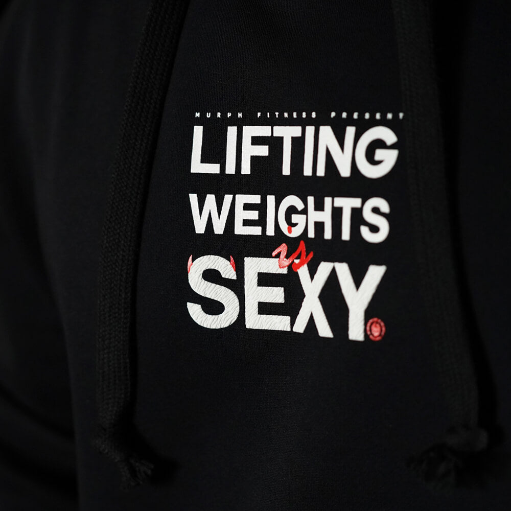 Polerón Canguro Lifting Weights Is SEXY - Negro