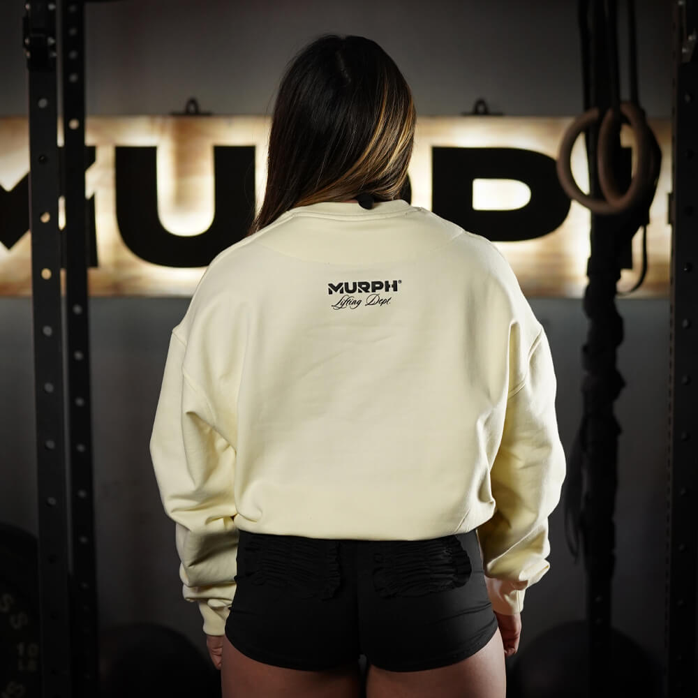 Oversize Crewneck Skull Logo - Sweet Cream