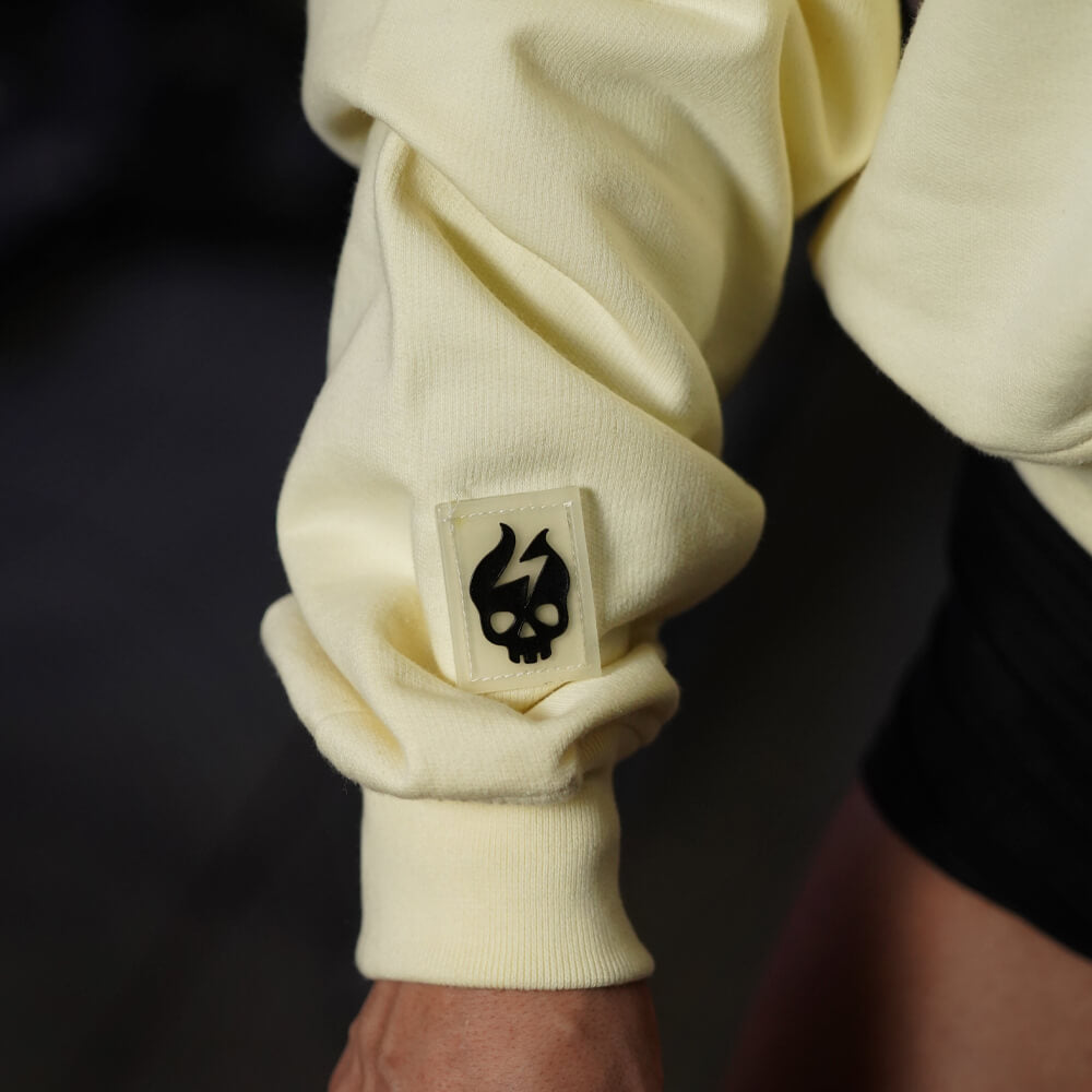 Oversize Crewneck Skull Logo - Sweet Cream