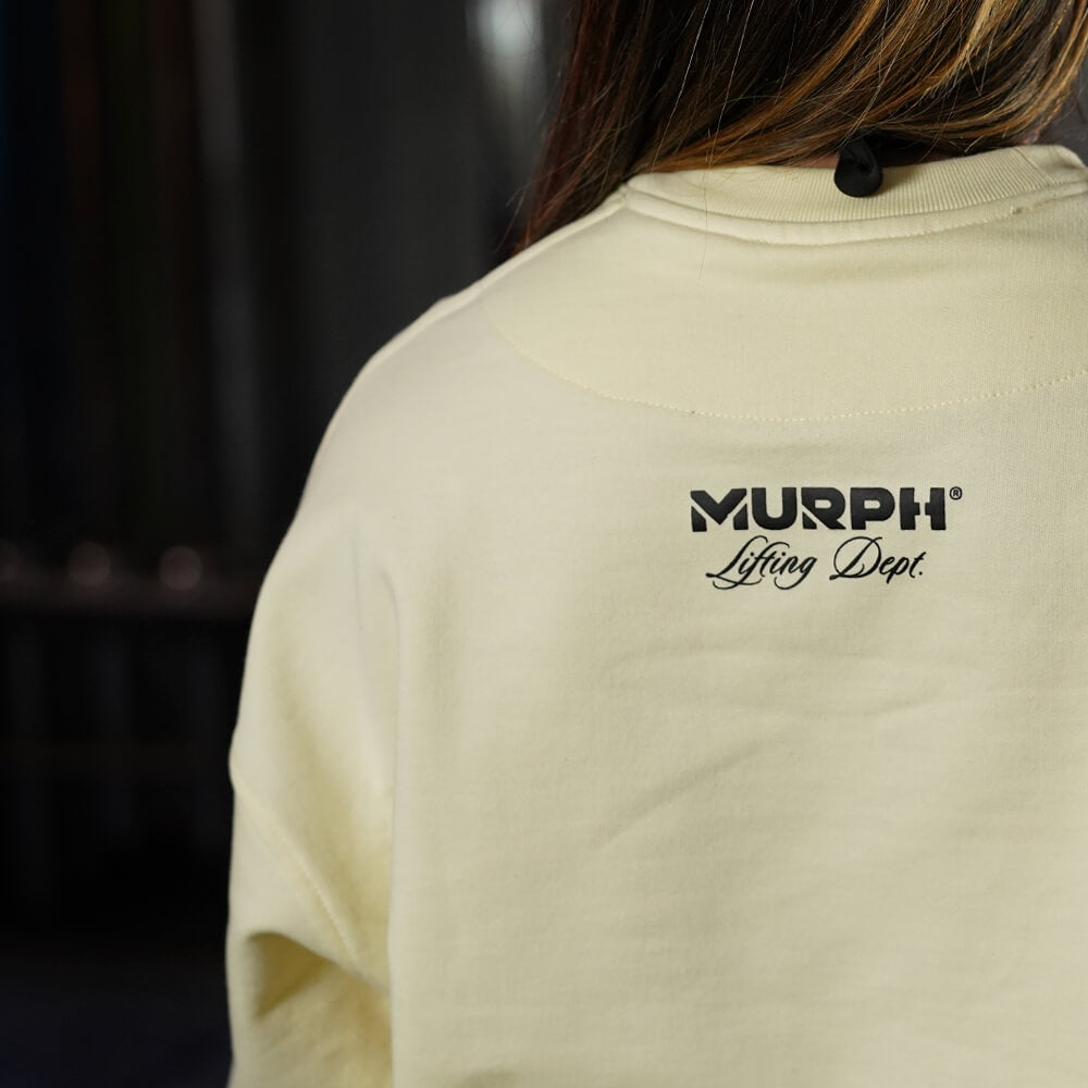Oversize Crewneck Skull Logo - Sweet Cream