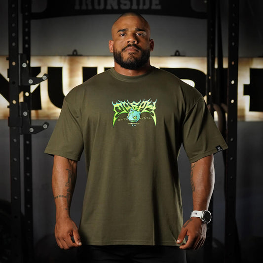 Polera Oversize LIFTASAUR - Verde Táctico