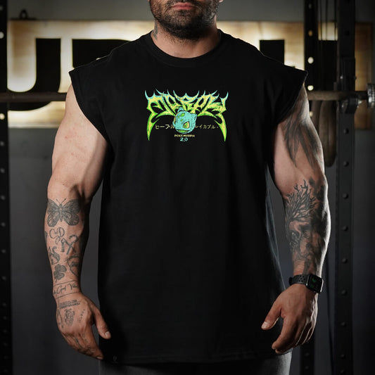 Polera Oversize Sleeveless LIFTASAUR - Negro