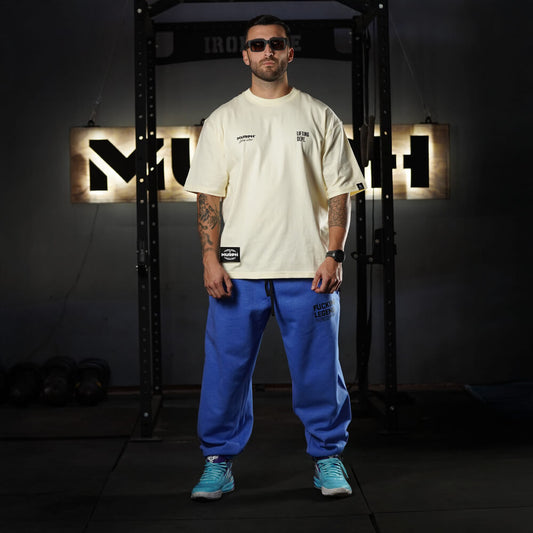 Premium Oversize Jogger Fucking Legend - Heather Blue