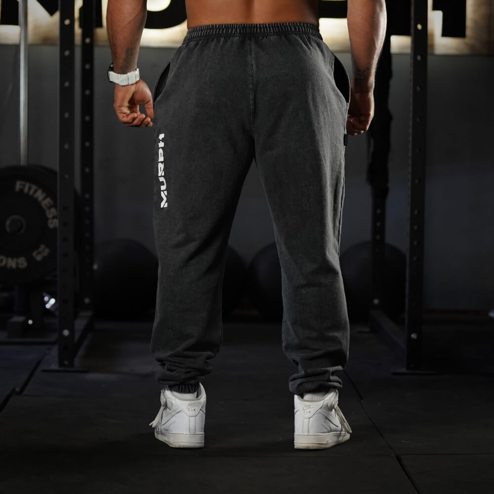 Premium Hybrid Jogger Skull Logo - Acid Black