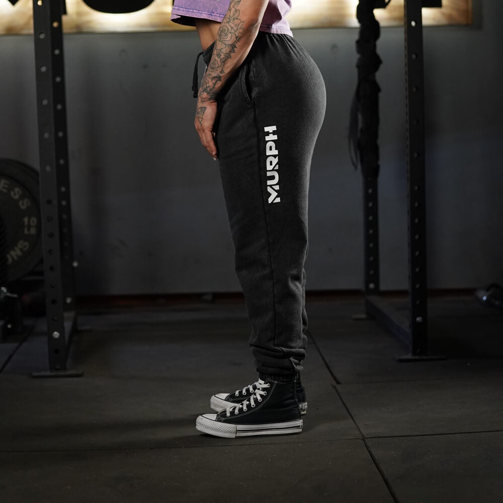 Premium Hybrid Jogger Skull Logo - Acid Black