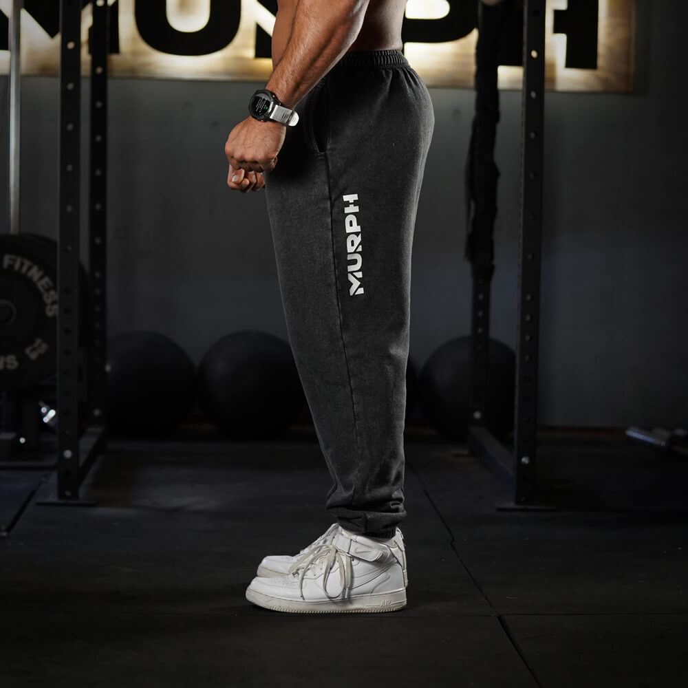 Premium Hybrid Jogger Skull Logo - Acid Black