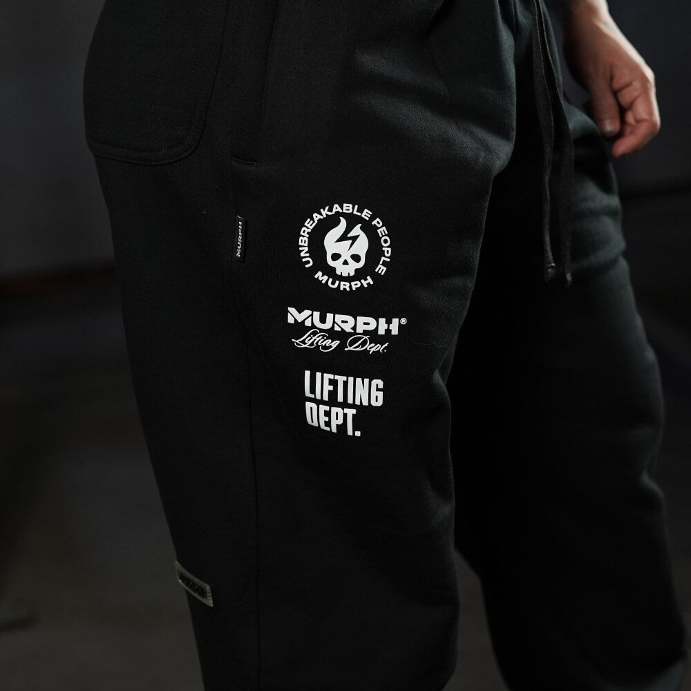Premium Oversize Jogger Skull + Lifting Dept - Black