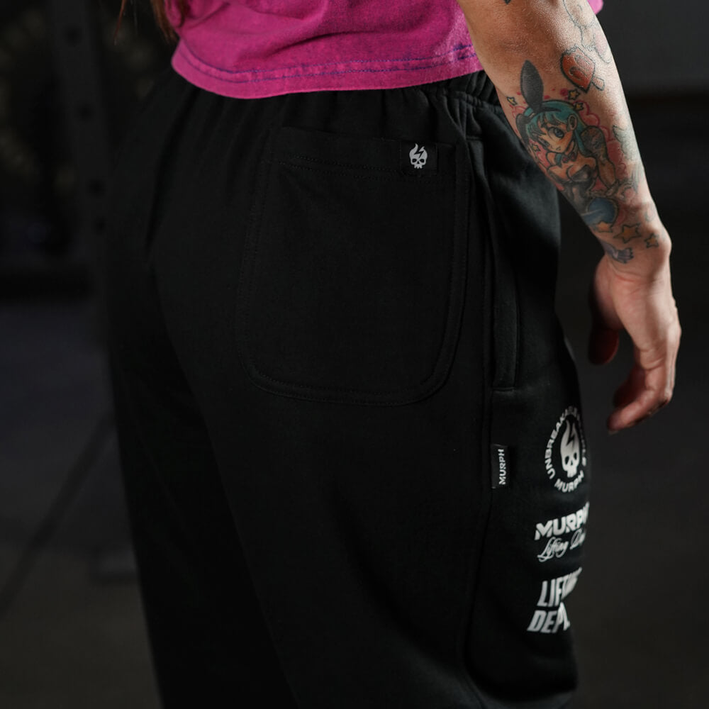 Premium Oversize Jogger Skull + Lifting Dept - Black