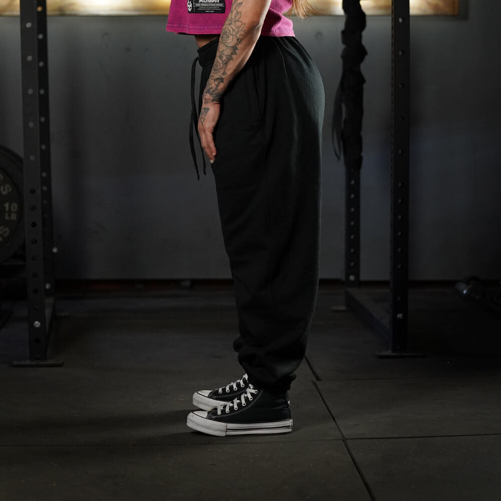 Premium Oversize Jogger Skull + Lifting Dept - Black