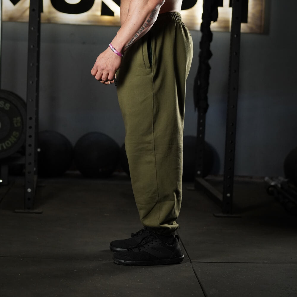 Premium Oversize Jogger Skull + Lifting Dept - Tactical Green