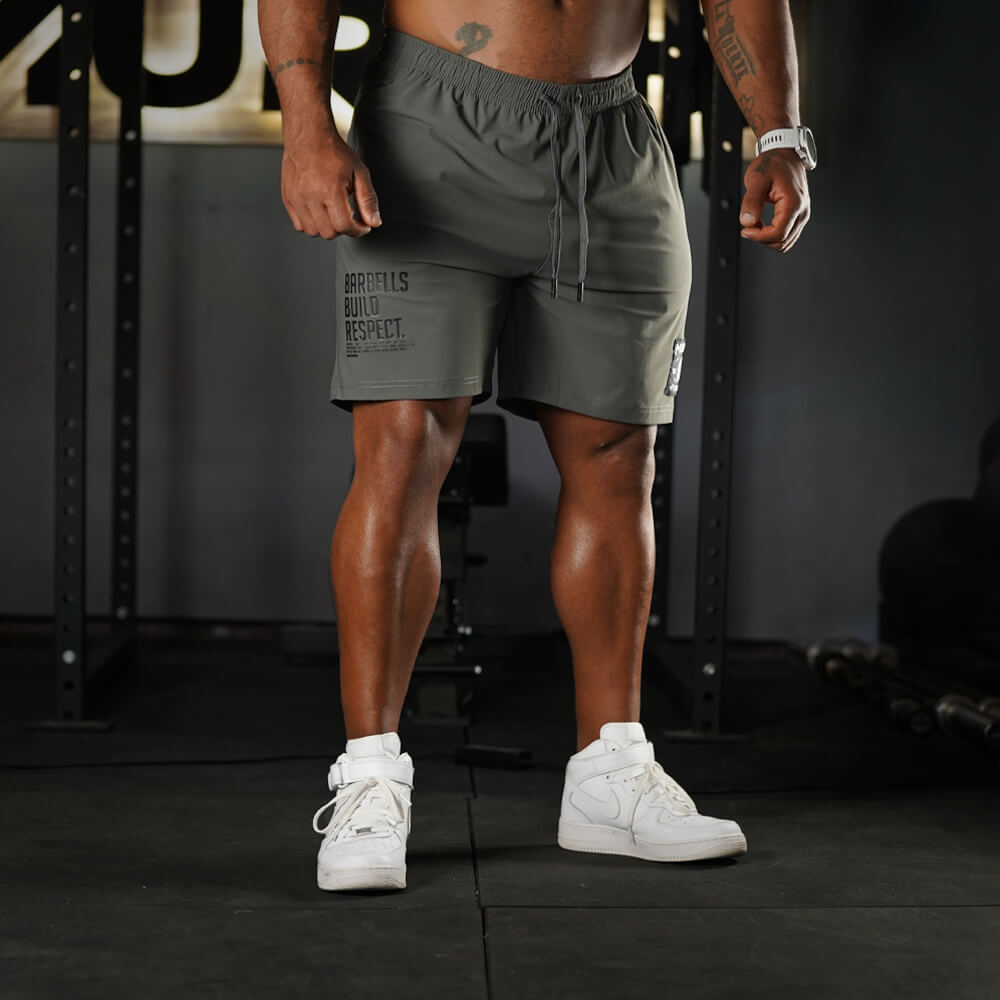 Short Barbells Build Respect - Steel Gray