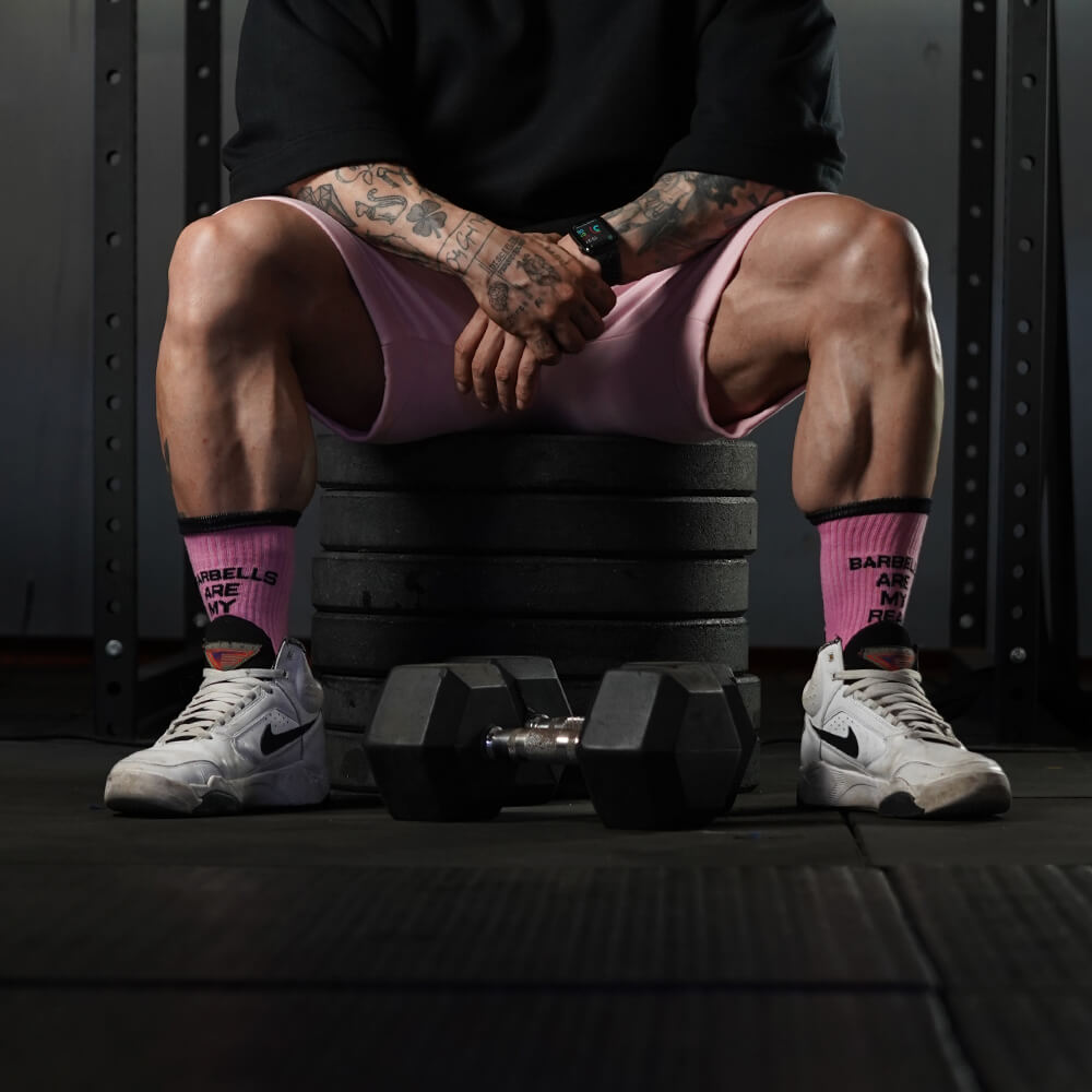 Calcetines Barbells Are My Real Porn - Rosado