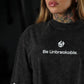 Crop Top Oversize Premium Be Unbreakable - Acid Black