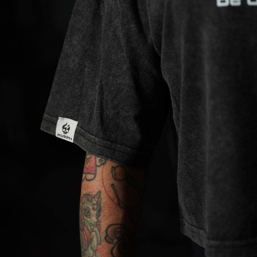 Crop Top Oversize Premium Be Unbreakable - Acid Black