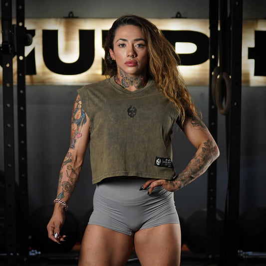 Crop Oversize Sleeveless Premium - Acid Gold