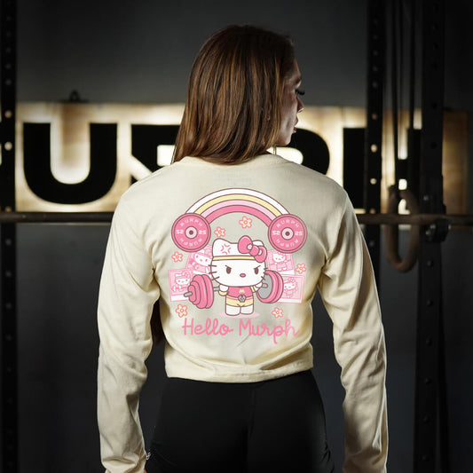 Crop Top Manga Larga Hello Murph - Sweet Cream