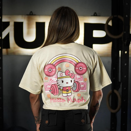 Crop Top Oversize Hello Murph - Sweet Cream