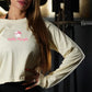 Crop Top Manga Larga Hello Murph - Sweet Cream